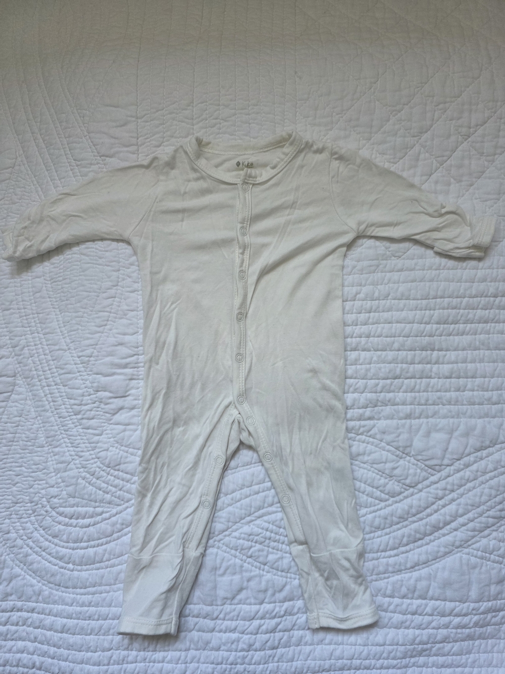 Kyte Baby White Baby Snap Romper